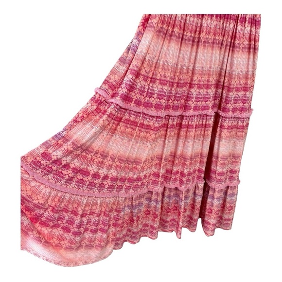 Cabana Life Sleeveless Pink Lavender UPF Tie Tassel Print Swim Cover Up Dress - Picture 11 of 16